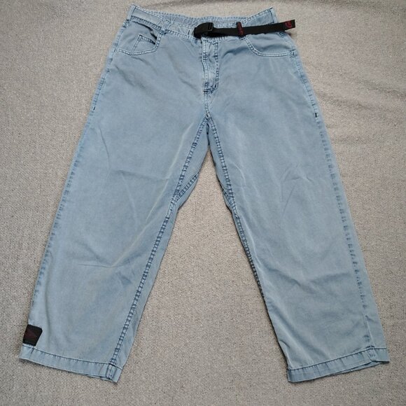 Vintage Gramicci Pants Trousers Size Small 30x25 Blue Belted Loose Fit Balloon